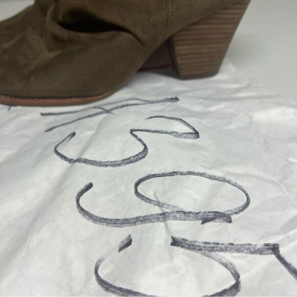 Diba Ankle Slouch Boots Booties Women’s Size 8.5 Sophia Green Brown Suede - Picture 13 of 13